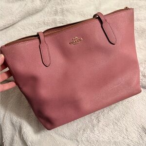 Coach Dusty Rose Leather Tote